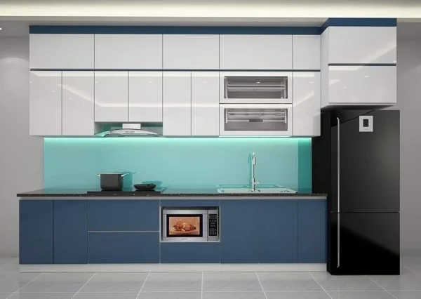 Tủ bếp chữ I sử dụng nhựa Ecoplast