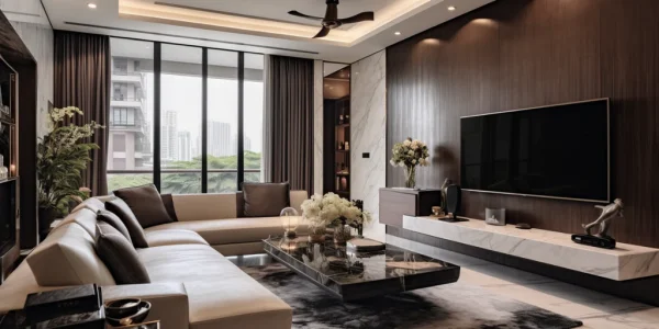 Thiết kế phòng khách chung cư sang trọng