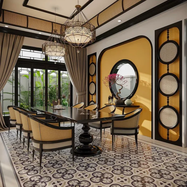 Các chất liệu đặc trưng phong cách nội thất Indochine
