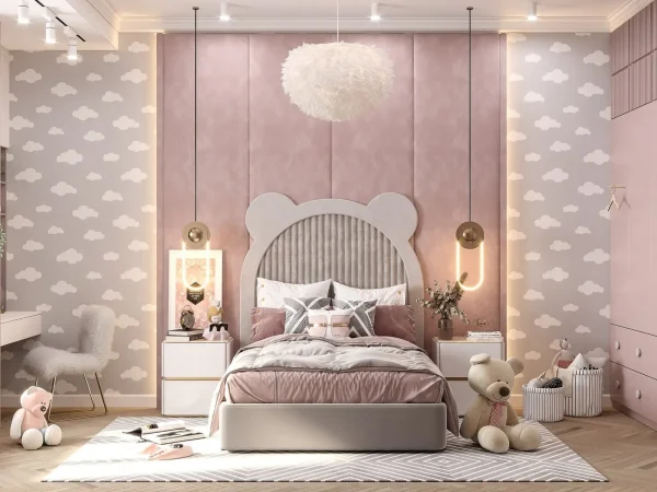 Căn phòng ngủ dành cho những bé yêu thích gấu bông